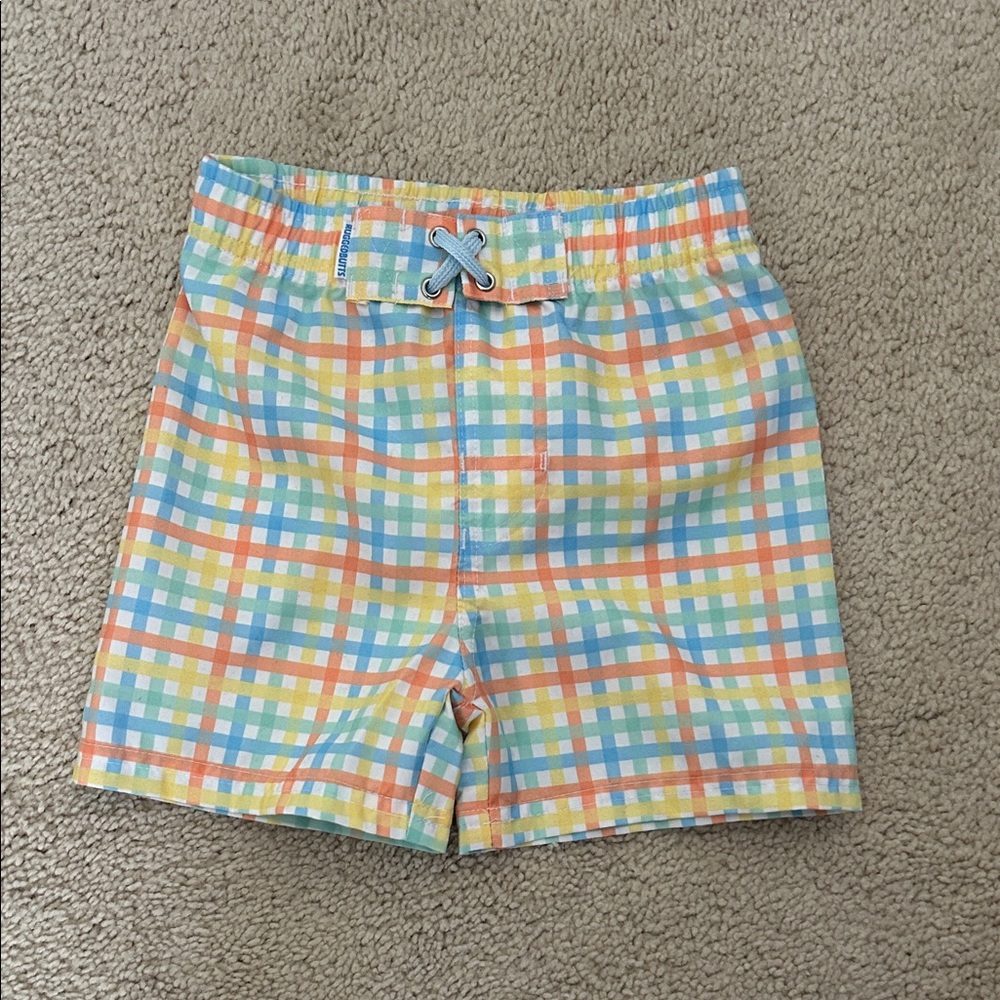 Colorful Plaid Boys Swim Trunks 3T - RuggedButts